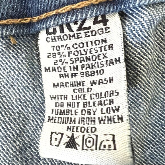 CR24 Chrome Edge Men Denim Jean 40x30 Distressed Splatter Paint Stretch Straight - Picture 7 of 11